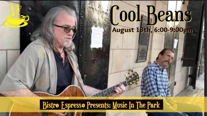 Music In The Park with Cool Beans Tonight at Bistro Espresso!