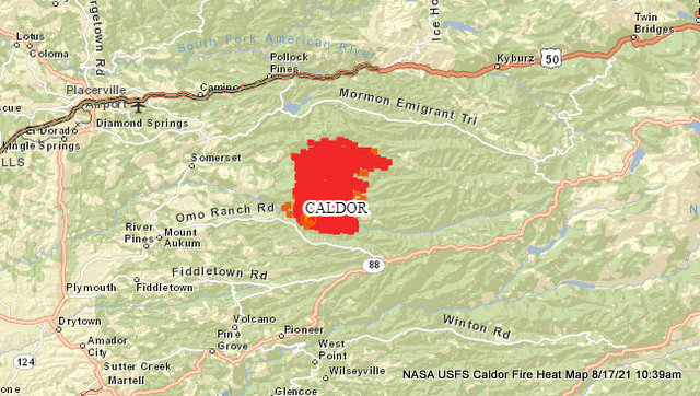 Caldor Fire Burns to 6,500 Acres, Some Structures Lost, Potential to Impact Hwy 88 Corridor