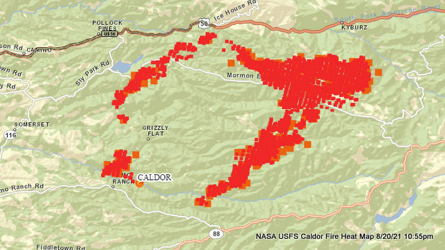 Caldor Fire Evening Friday Evening Update.  75,845 Acres, 15,000 Structures Threatened, 1,558 Total Personnel