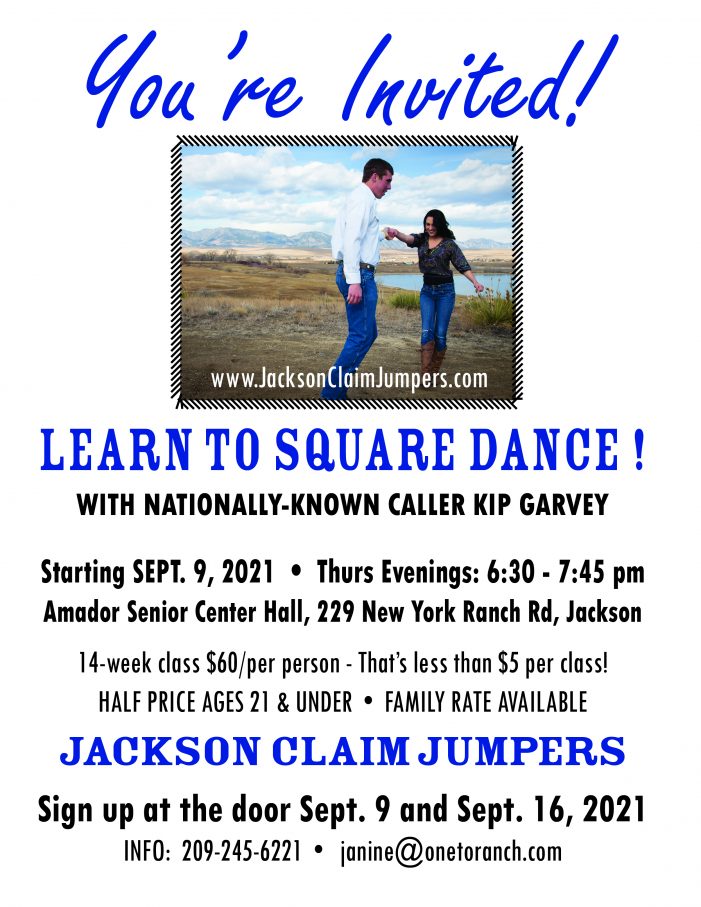 Learn to Square Dance in 12 Weeks with Jackson Claim Jumpers!