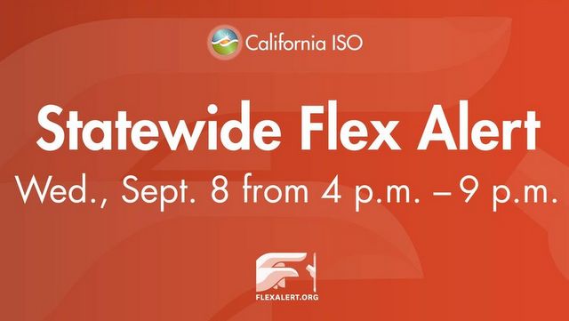 Flex Alert Issued for Wednesday Due to Heat & Tight Power Supply Consumers Urged to Reduce Energy Use From 4-9 p.m. to Protect Grid Reliability