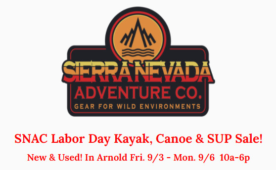SNAC Labor Day Kayak, Canoe & SUP Sale!  New & Used! In Arnold Fri. 9/3 – Mon. 9/6  10a-6p