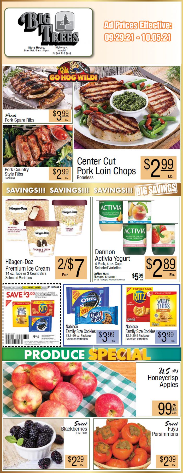 Big Trees Market Weekly Ad & Grocery Specials Through October 5th! Shop Local & Save!!