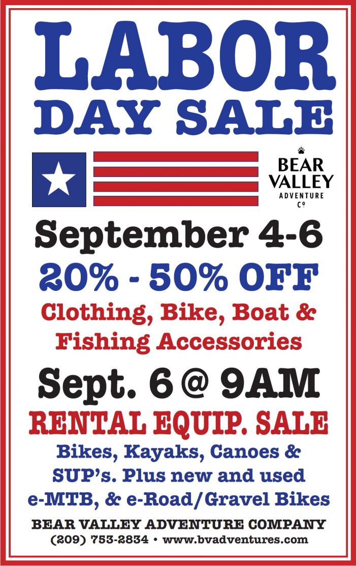 The Annual BVAC Labor Day Sale September 4-6!  Don’t Miss It!!