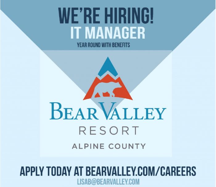 Bear Valley Resort is Now Hiring an IT Manager