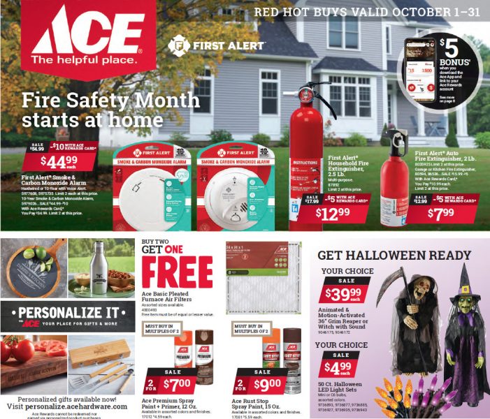 Senders Market Ace Hardware October Red Hot Buys!  Shop Local & Save!
