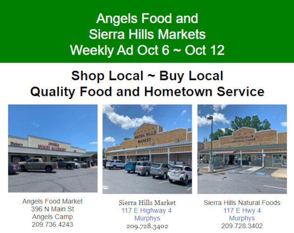 Angels Food and Sierra Hills Markets Weekly Ad October 6 ~ Oct 12