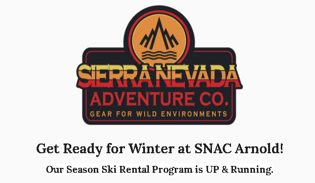 Get Ready for Winter at SNAC Arnold! Our Season Ski Rental Program is UP & Running!