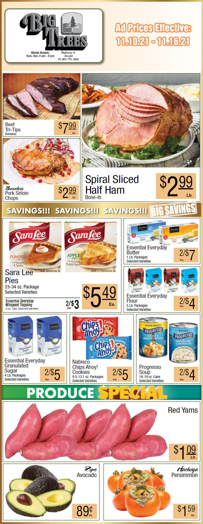 Big Trees Market Weekly Ad & Grocery Specials Through November 16th! Shop Local & Save!!