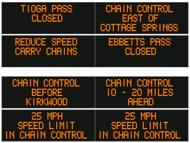 Chain Controls on Hwys 8 & Hwy 4 as Storm Rolls In