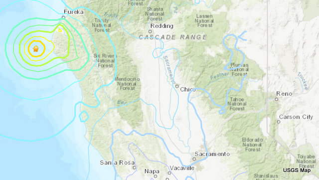 Magnitude 6.2 Earthquake Off Northern California Coast