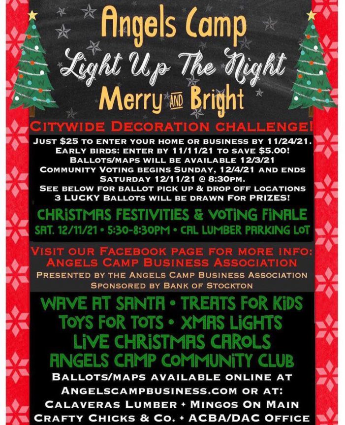 Angels Camp’s Light Up The Night Decoration Challenge