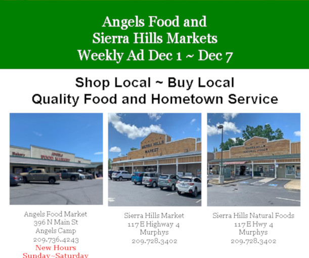 ﻿Angels Food and Sierra Hills Markets Weekly Ad Dec 1 ~ Dec 7