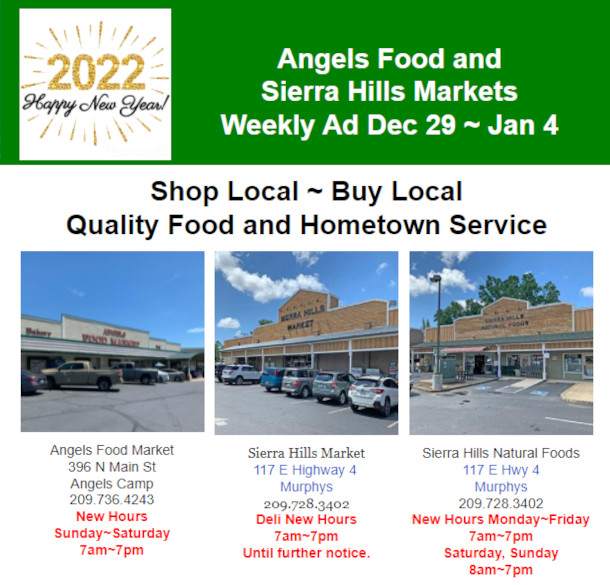 Angels Food and Sierra Hills Markets Weekly Ad Dec 29 ~ Jan 4
