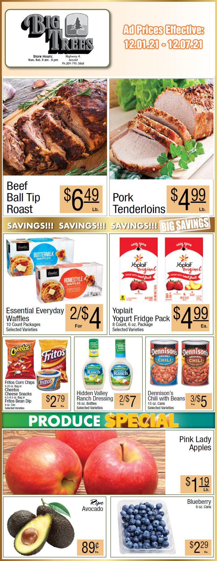 Big Trees Market Weekly Ad & Grocery Specials Through December 7th!  Shop Local & Save!