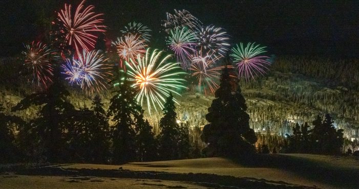 Beautiful New Year’s Fireworks in Bear Valley ~ Photo by Neil Hunt