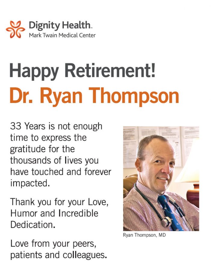Happy Retirement! Dr. Ryan Thompson!