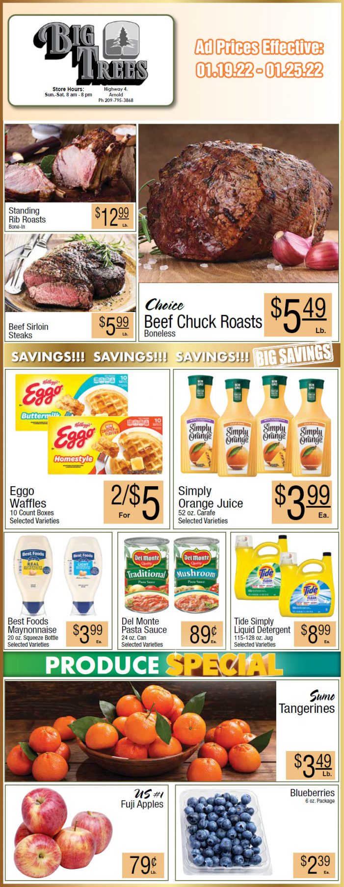 Big Trees Market Weekly Ad & Grocery Specials Through January 25th! Shop Local & Save!