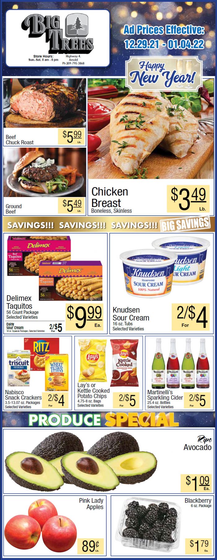 Big Trees Market Weekly Ad & Grocery Specials Through January 4th, 2022!  Shop Local & Save!