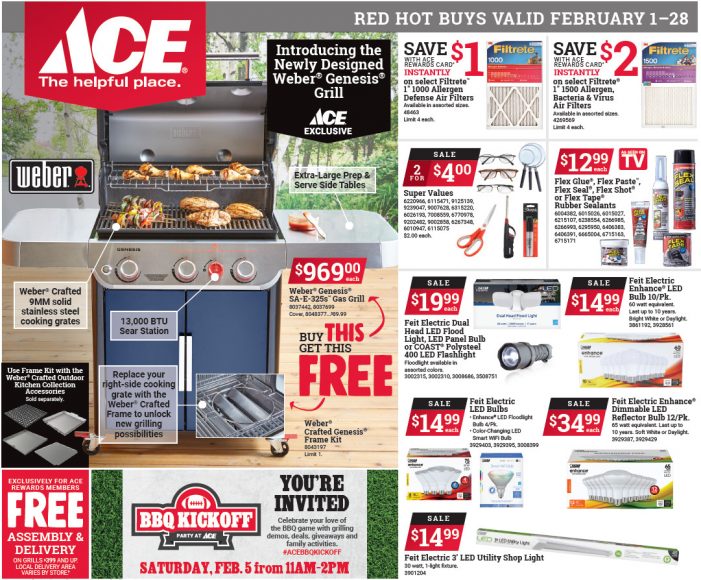 Senders Market Ace Hardware February Red Hot Buys! Shop Local & Save!