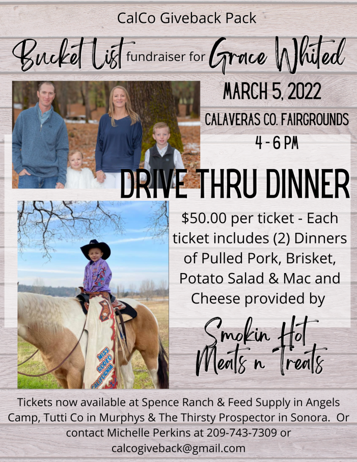Bucket List Fundraiser for Grace Whited On March 5th