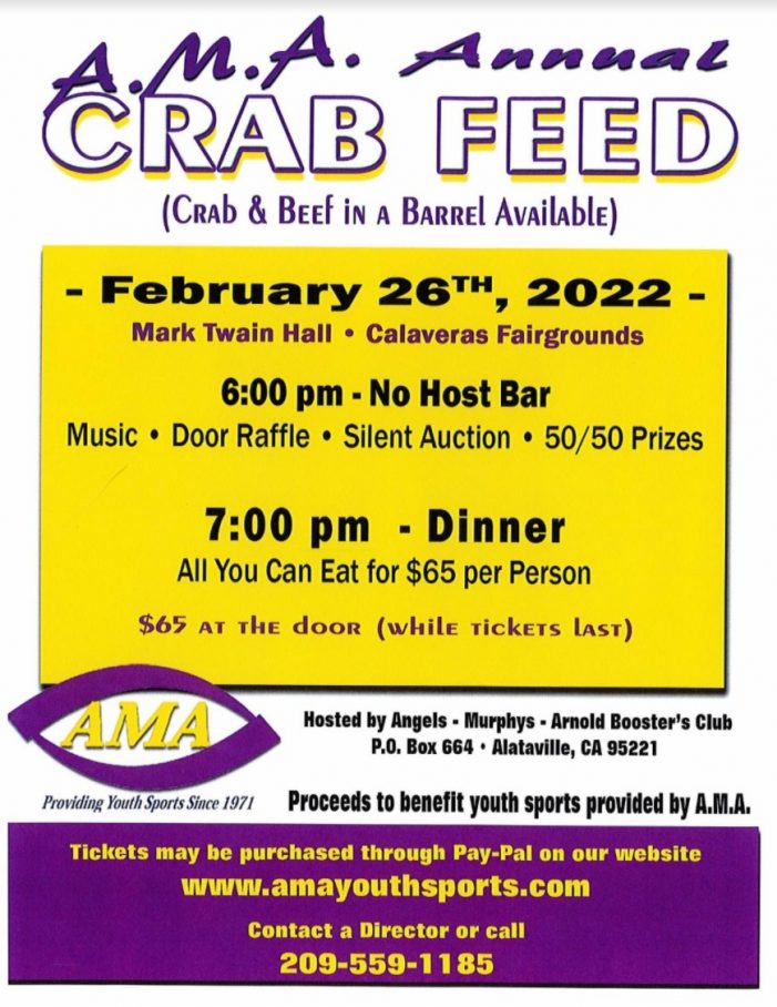 AMA Crab Feed ﻿on February 26th (Update…Now Sold Out!)