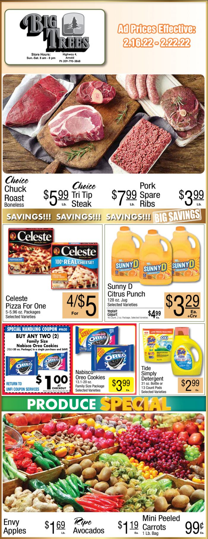 Big Trees Market Weekly Ad & Grocery Specials February 16th Through The 22nd! Shop Local & Save!