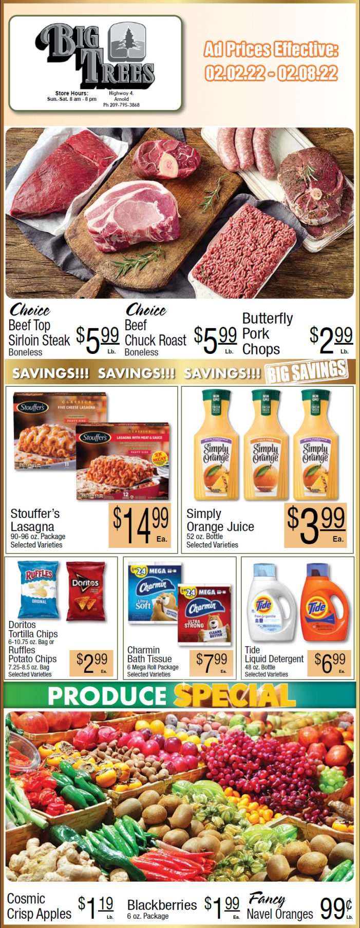 Big Trees Market Weekly Ad & Grocery Specials February 2nd Through The 8th! Shop Local & Save!
