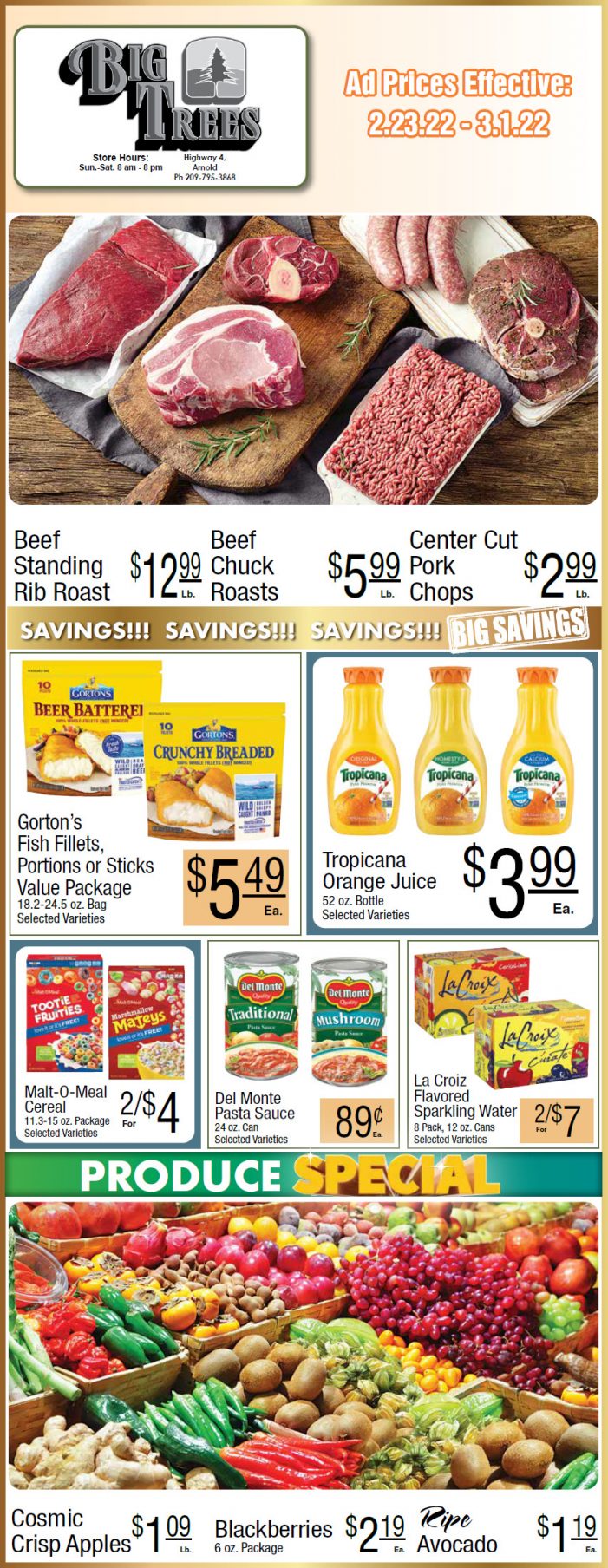 Big Trees Market Weekly Ad & Grocery Specials February 23rd Through March 1st! Shop Local & Save!