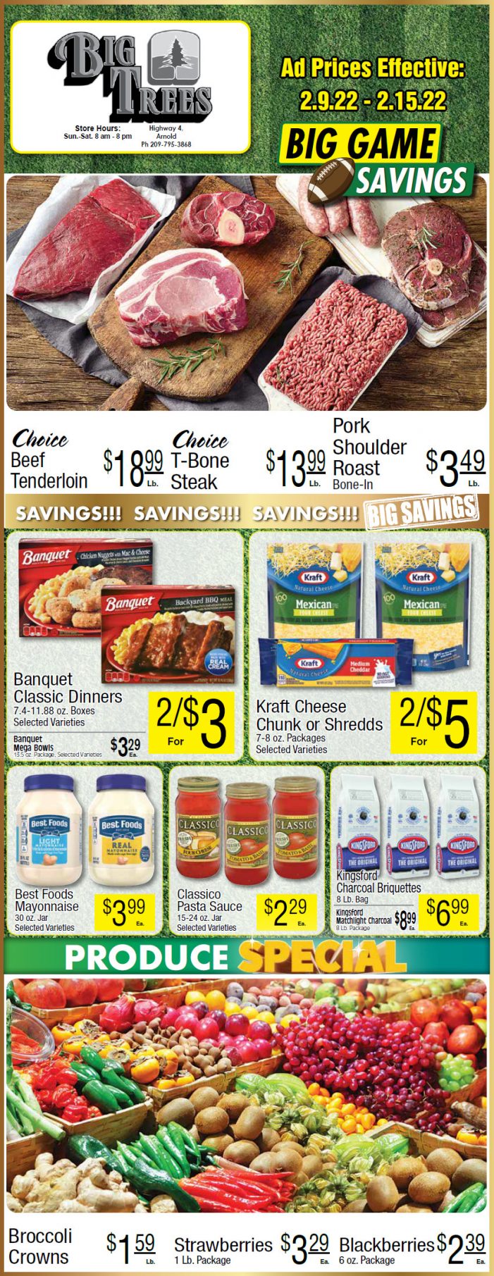 Big Trees Market Weekly Ad & Grocery Specials February 9th Through The 15th! Shop Local & Save!