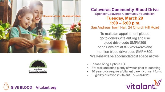 Vitalant Blood Drive on Tuesday, March 29th