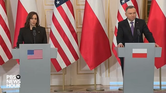 VP Harris on Possible Russian War Crimes in Ukraine with Poland’s President Duda