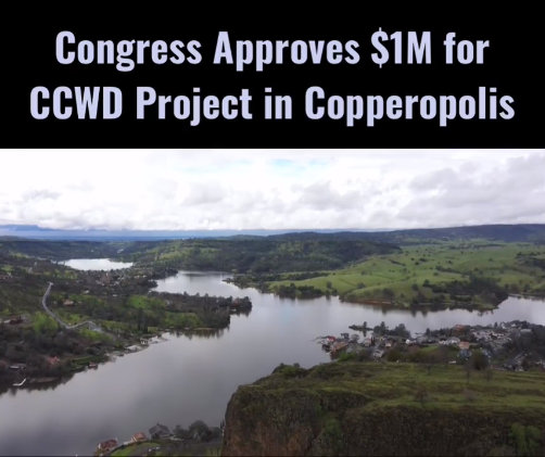 Congress Approves $1M for CCWD’s Copper Cove Reclamation Facility Improvements