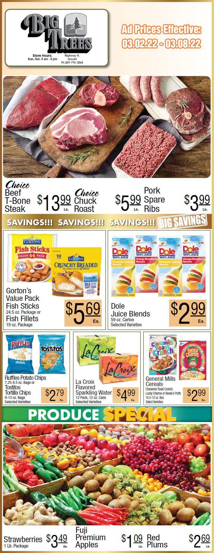Big Trees Market Weekly Ad & Grocery Specials March 2nd Through March 8th! Shop Local & Save!