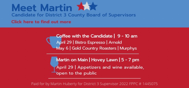 Meet Martin Huberty Campaign Events on April 29th