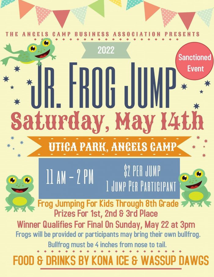 The 2022 Jr. Frog Jump is May 14th!  Presented by ACBA