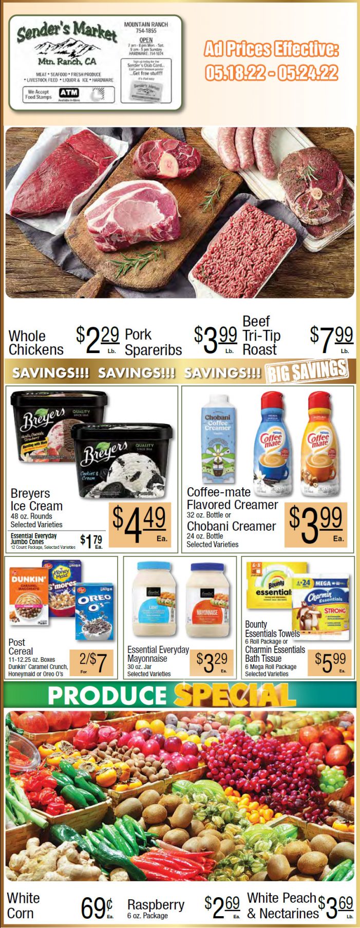 Sender’s Market Weekly Ad & Grocery Specials Through May 24th! Shop Local & Save!