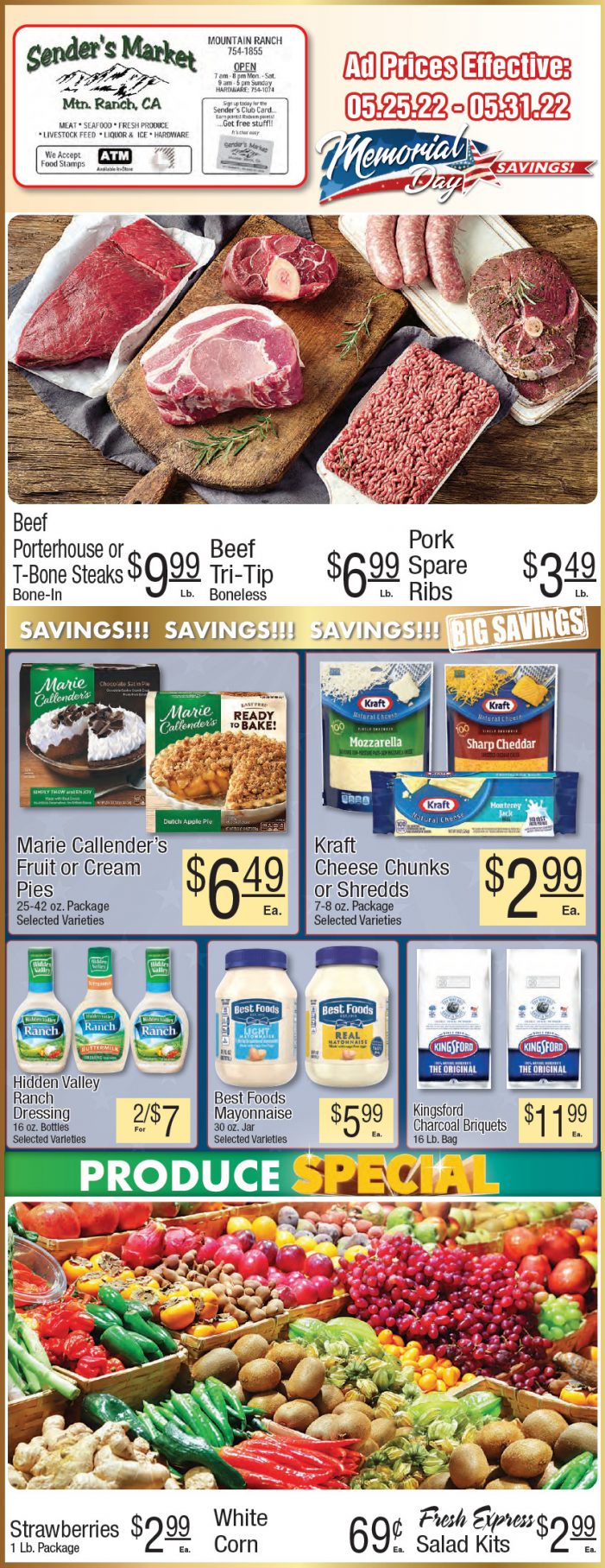 Sender’s Market Weekly Ad & Grocery Specials Through May 31st! Shop Local & Save!
