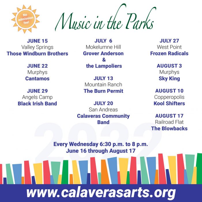 Summer Starts with the Calaveras Arts Council’s Music in the Parks…Tonight is Cantamos in Murphys