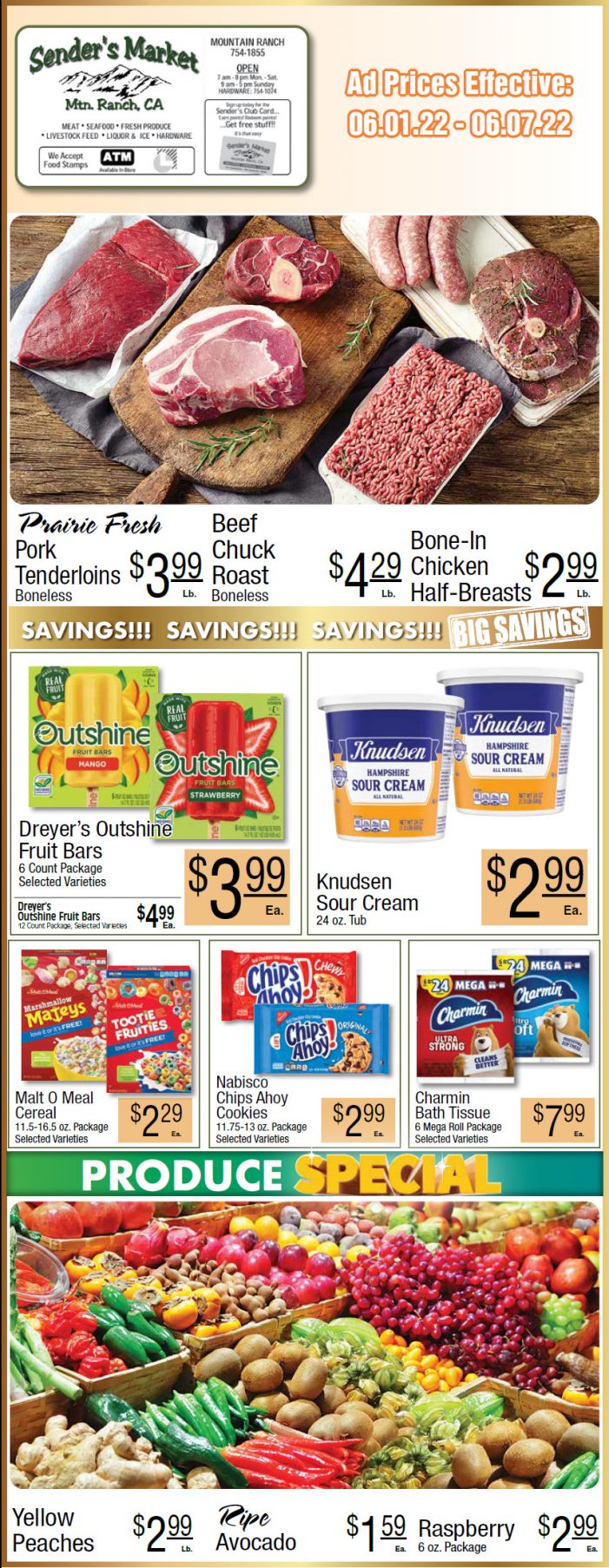 Sender’s Market Weekly Ad & Grocery Specials Through June 7th! Shop Local & Save!
