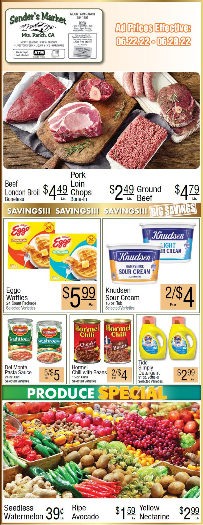 Sender’s Market Weekly Ad & Grocery Specials June 28!  Shop Local & Save!