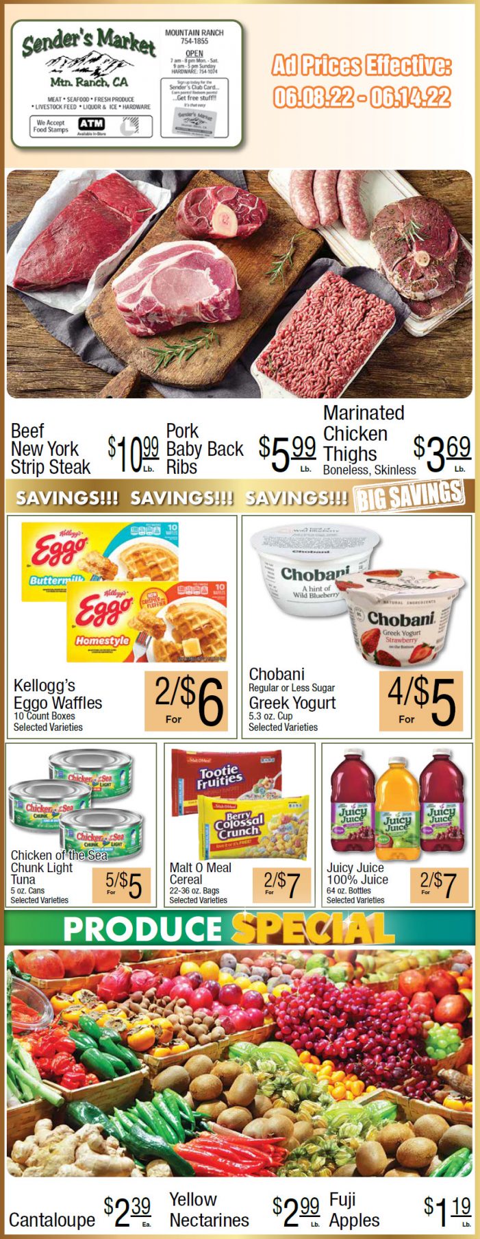 Sender’s Market Weekly Ad & Grocery Specials June 8 – 14! Shop Local & Save!