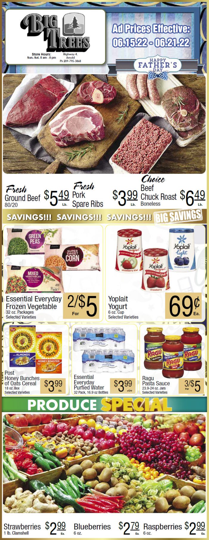 Big Trees Market Weekly Ad & Grocery Specials June 15 – 21!  Shop Local & Save for Father’s Day!!