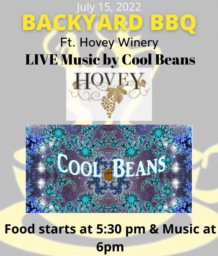 Backyard BBQ with Cool Beans & Hovey Winery at Bistro Espresso