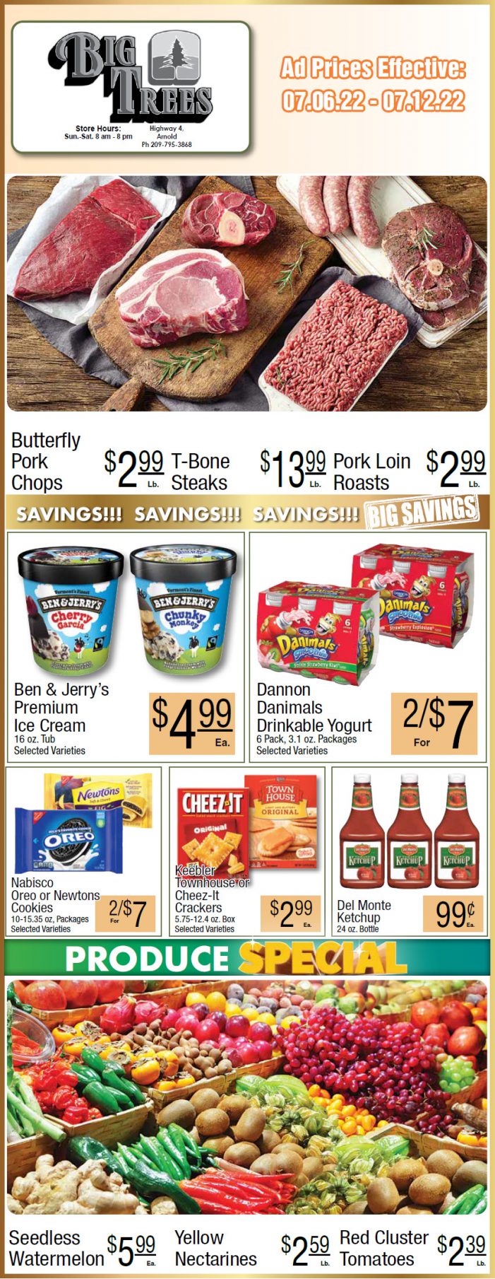 Big Trees Market Weekly Ad & Grocery Specials July 6 – July 12!  Shop Local & Save for Summer!!