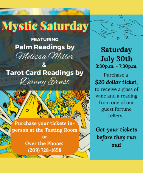 Mystic Saturday – Tarot Cards & Palm Readings