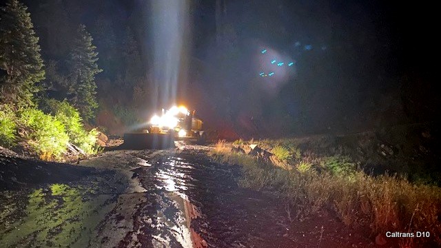 Hwy 4 Over Ebbetts Pass Reopens After Caltrans Clears Mudslides