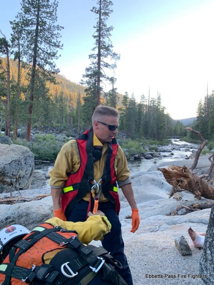 EPFD & CAL-FIRE Rescues Patient with Broken Leg from Stanislaus River Canyon
