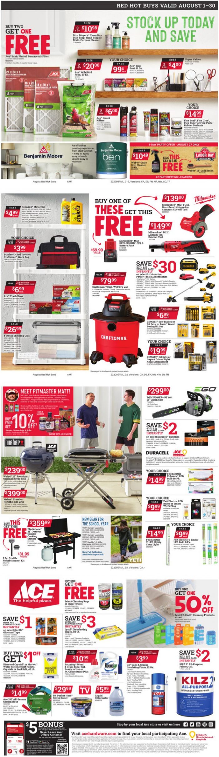 Your Sender’s Market Ace Hardware August Red Hot Buys