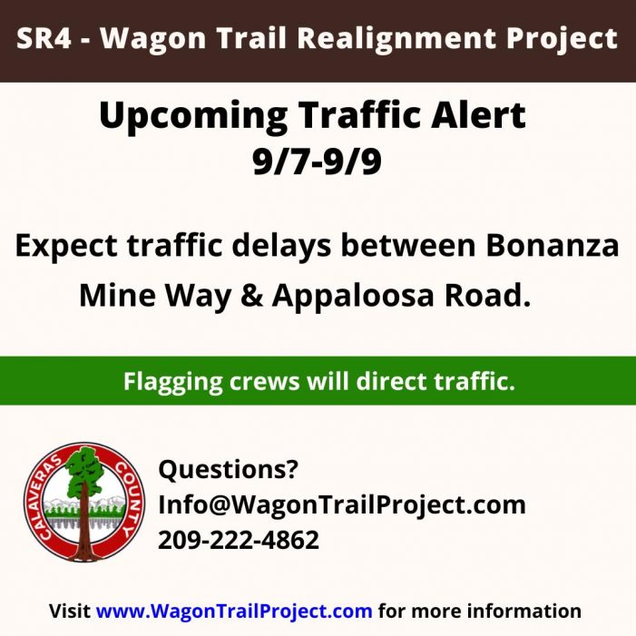 Upcoming Traffic Delays State Route 4 – Wagon Trail Realignment Project